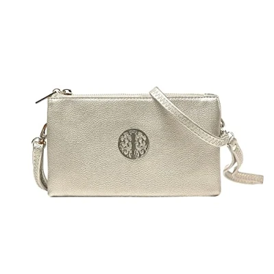 Image of Eye Footwear Women&#039;s Long &amp; Son By Small Clutch, Wristlet, Shoulder,Cross Body Bags 3141 (Silver)