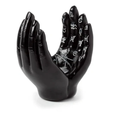 Image of Puckator Mantric Tarot Hands Palms Open Incense Cone Burner Zen Meditation Gifts Holders For Cones Spiritual Men And Women Ashcatcher Resin