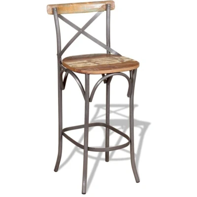 Image of vidaXL Bar Chair Solid Reclaimed Wood