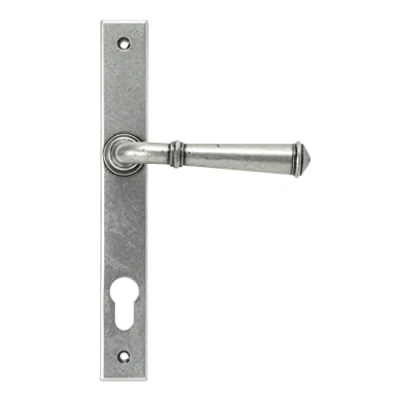 Image of From The Anvil Pewter Regency Slimline Lever Espag. Lock Set