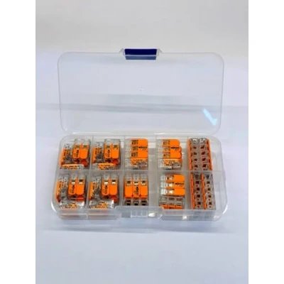 Image of Wago Connectors set Series 221, 32 pieces Mini Box Connector Cable Mount 221 412 413 415