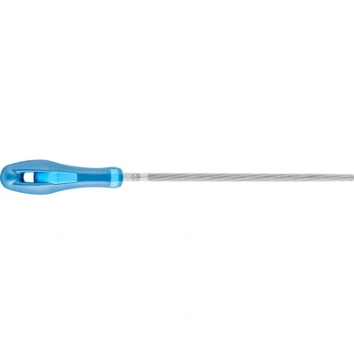 Image of Pferd 11214156 Cut 1 Type Round File, Silver/Blue, 150 mm