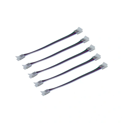 Image of 2 Way Connector 150mm Wire Pack of 5 for IP20 12mm Width RGB+W Strip Integral LED