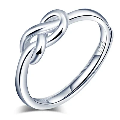 Image of Yumilok Women&#039;s S925 Sterling Silver Ring Celtic Knot Adjustable Open for Woman Girls Gift with Box,
