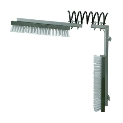 Image of Twin Scratching Brush Heavy Duty Cow Scratch Flexible Heads Mount to Walls, Pillars, Gates Boost Animal Health and Wellbeing Ideal for Larger Livestock Cattle Horses