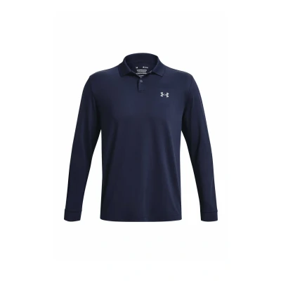 Image of Under Armour LONG Sleeve Performance Polo shirt, Men&#039;s, Size: Large, Midnight navy