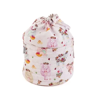 Image of Drawstring Fabric Craft Bag, Knitty Sheep