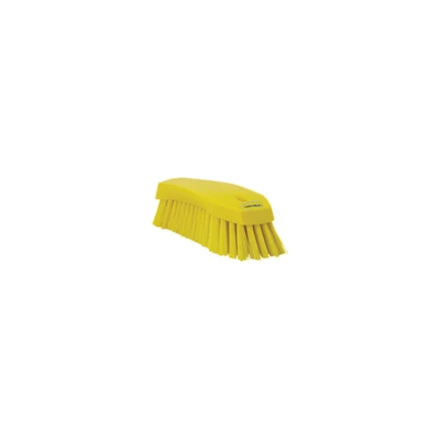 Image of Vikan 38906 Hard Hand Brush, Yellow, Large, 200mm Length, 70mm Width, 60mm Height