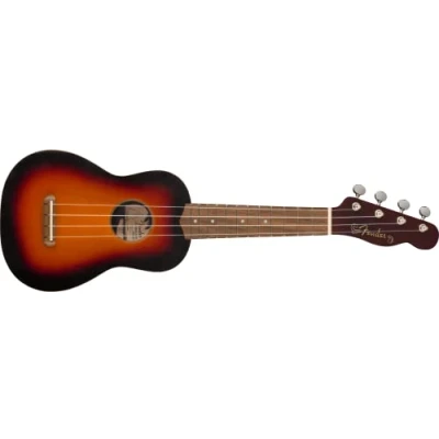 Image of Fender California Coast Venice Soprano Ukulele, Walnut Fingerboard 2 Colour Sunburst