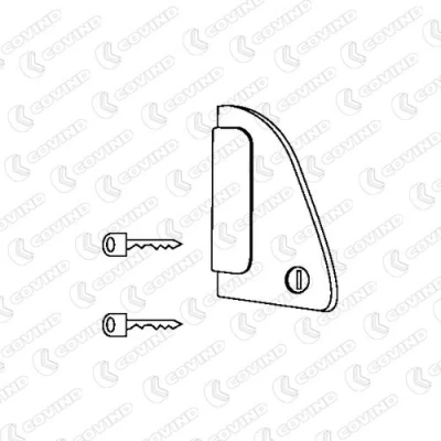 Image of 1328725, 1617041 Door Handle DT Spare Parts 5.60113 Right