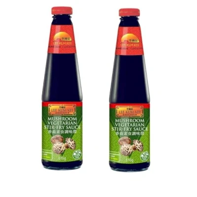 Image of (2 Bottles) Lee Kum Kee Mushrooms Vegetarian Oyster Flavour Stir Fry Sauce, 510 g