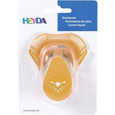 Image of Heyda 203687572 Corner Motif Punch Size Approx. 2.5 cm Heart Design