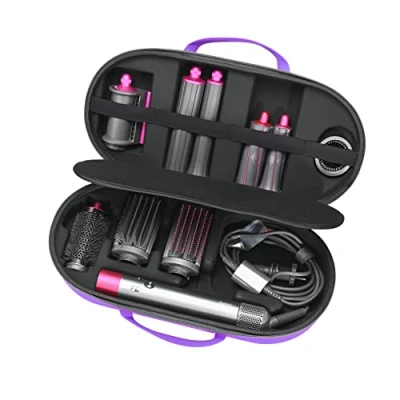 Image of RLSOCO Hard Case for Dyson Airwrap/New Airwrap Multi Styler Complete &amp; Long HS05 HS01 HS08 Fits 4pcs Barrels or Short Purple (Case only,Hair is not Included)