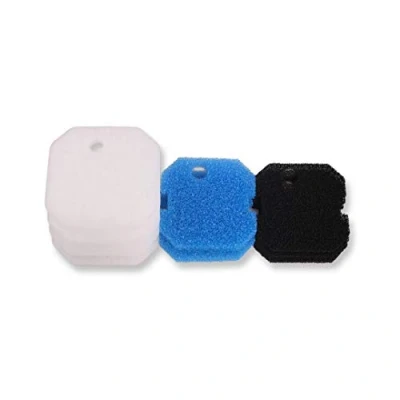Image of INGVIEE Compatible Foam Filter Pad Set for Eheim Professional 2222/2322 / 2224/2324 (4x White Fine Pad, 2x Activated Carbon and 3x Blue Coarse)