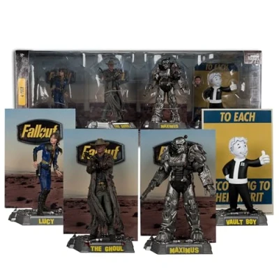 Image of McFarlane Fallout Lucy, Maximus, The Ghoul &amp; Vault Boy 6in Posed Figures 4pk Toys