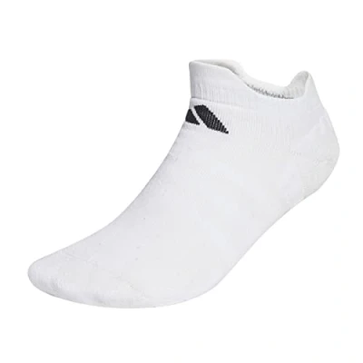 Image of adidas Unisex Tennis Low Cut Cushioned Socks 1 Pair, White/Black, 8.5 10