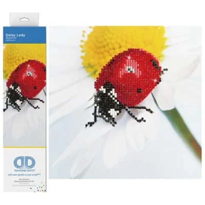 Image of DIAMOND DOTZ Painting, Beginner Kit, Daisy Lady, 20 x 20cm