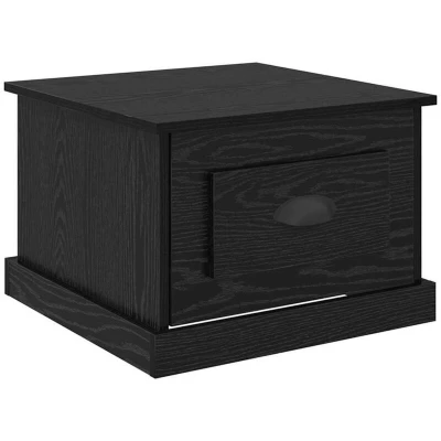 Image of vidaXL Coffee Table Black oak 50 x 35 cm Engineered wood