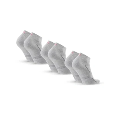 Image of DANISH ENDURANCE Cushioned Sport Socks, Organic Cotton, Quarter for Men &amp; Women, Unisex 3 or 6 pack Grey 5