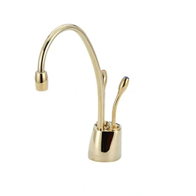Image of InSinkErator Contemporary Instant Hot and Cold Water Dispenser Faucet Only, French Gold, F HC1100FG
