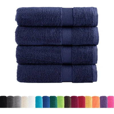 Image of vidaXL Premium Shower Towels SOLUND 4pcs Navy Blue 70x140cm 600gsm