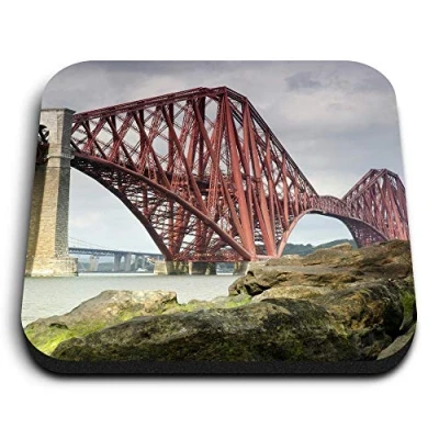 Image of 1 x Square MDF Fridge Magnet Scottish Forth Road Bridge Scotland 16231
