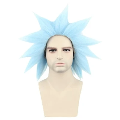 Image of Topcosplay Blue Short Wig for Cosplay Adults Halloween Fancy Dress Parties Wigs