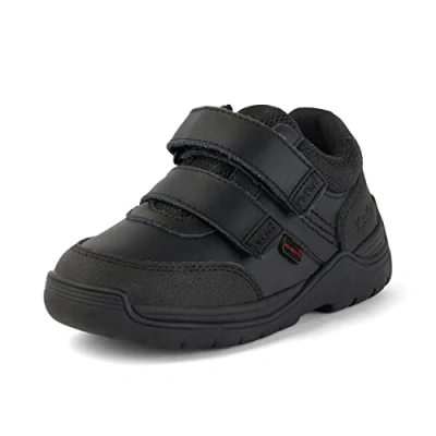 Image of Kickers Baby Boys Stomper Mid Lthr Im Blk Sport Low, Black, 5 UK Child
