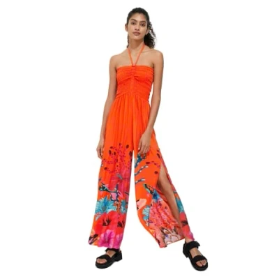 Image of Desigual Amelia Summer Jumpsuit 22SWMW09 Holiday Style Orange