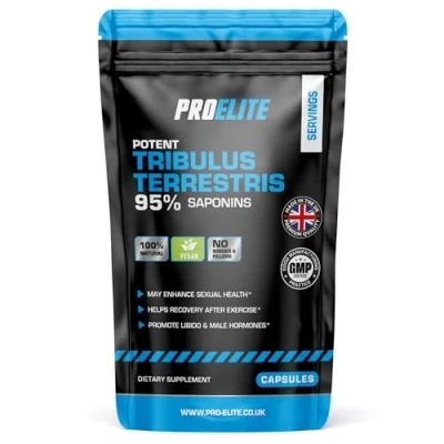 Image of Tribulus Terrestris Extract 8500mg ? 120 Capsules 95% Saponins Test Booster Pills Increase Testosterone for Muscle Growth, Strength Tablets Powder Alternative by PROELITE