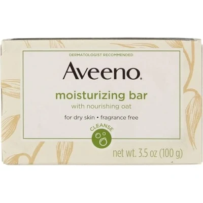 Image of Aveeno Bar Dry Size 3.5 Ounce Moisturizing For Skin (Pack of 3)