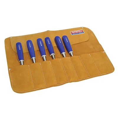 Image of Faithfull FAILCR8 8 Pocket Leather Chisel Roll