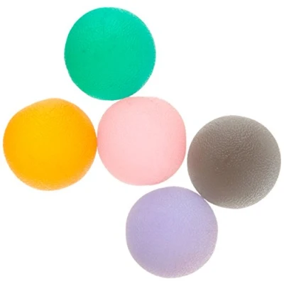 Image of HOMECRAFT Gel Ball Hand Exerciser, Set of Five, Compact Strengthening Aid, Resistance Training, Conditioning, Strenghtening, &amp; Rehabilitating, Easy Squeeze, X Soft to Firm