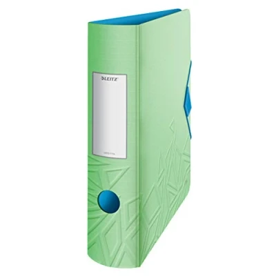 Image of Leitz 180 Active Urban Chic A4 Lever Arch File, Green, Curved Spine 82mm Width, Elastic Fastening, Light polyfoam, Chic, 11160050