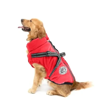 Image of Waterproof Dog Coat with Harness Built in,warm Winter for Dogs,Dog Jacket Small Medium Large Dogs