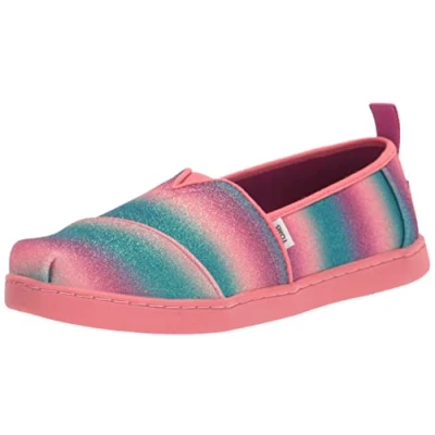 Image of TOMS Girl&#039;s Alpargata&#039; Loafer, Pink Dark Fuchsia, 3.5 UK