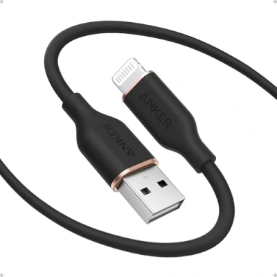 Image of Anker Flow Cable, USB A to Lightning Durable and Fast, Fast Charging 2.0 for iPhone 14/13 / 12 iPad Air/Mini/Pro, iPod Nano, AirPods, More (Cord Organizer Included) (6ft)