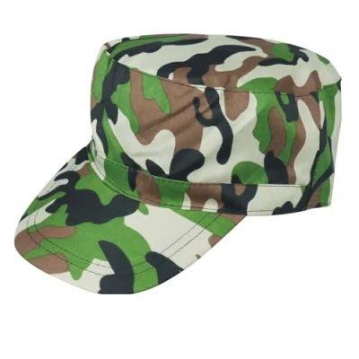 Image of FNA FASHIONS® Commander Chic: Unisex Army Camouflage Fancy Dress Cap/Hat