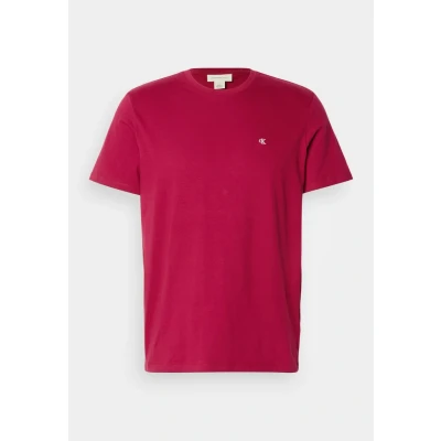 Image of Calvin Klein Jeans Classic Monogram TEE Basic Tshirt, Men&#039;s, Size: Medium, Beet red