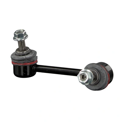 Image of 4056A027, MB856475 Anti roll bar link FEBI BILSTEIN 41186 Rear Axle Left 155mm M10 x 1,25 with nuts Steel MITSUBISHI: Lancer 6 Limousine