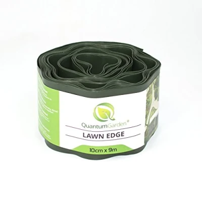Image of Flexible Garden Lawn Grass Edge 9m x 100mm Dark Green Edger Edging Border Wall