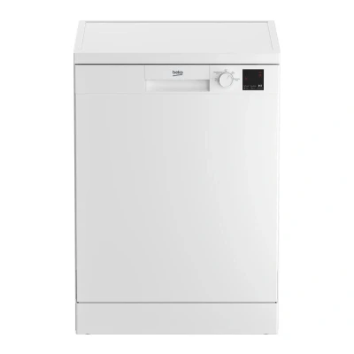 Image of Beko DVN04320W Freestanding Dishwasher 60 cm Full size with 13 Place Setting x30 Minute Quick Wash Technology