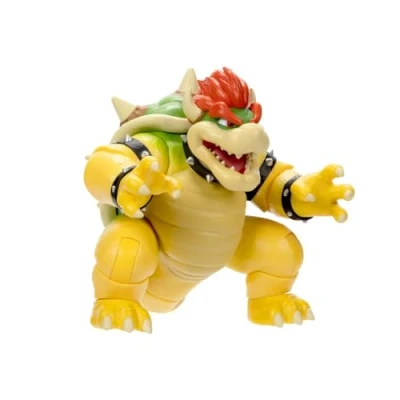 Image of The SUPER MARIO BROS. MOVIE 7 Inch / 18cm Feature Bowser Action Figure. Features 15 Points of Articulation Where You Can Add Water for Fire Breathing Effects! Kids and Collectors