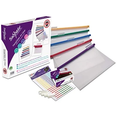 Image of Snopake A4 HangGlider Polypropylene Suspension File with Tabs Clear [Pack of 25] Ref: 15857 [Amazon Exclusive]