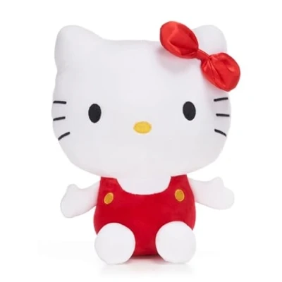 Image of Red Hello Kitty Soft Toy 10inch Metallic Bow Plush