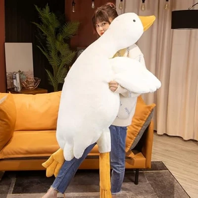 Image of 50 160CM Huge Goose Plush Toys Big Duck Doll Soft Stuffed Animal Sleeping Pillow Cushion for Kids and Girls (160CM)
