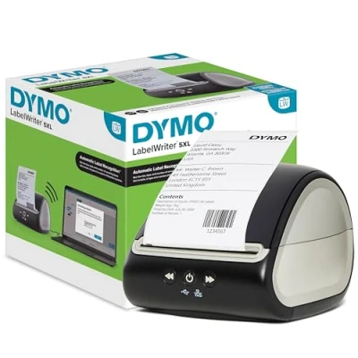 Image of DYMO LabelWriter 5XL Label Printer Automatic Recognition Maker that prints Extra Wide Shipping Labels from Amazon, Royal Mail &amp; More Perfect for eCommerce Sellers UK 3 Pin Plug