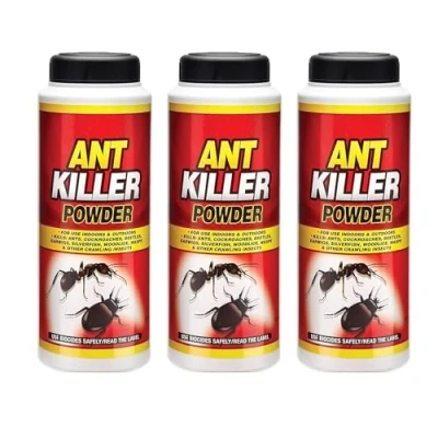Image of PNJB, Ant Killer Powder For Indoor And Outdoor Use Strongest Lawns, Home, Garden To Kill Ants, Cockroaches, Woodlice, Earwigs Crawling Insects (3XPACK)