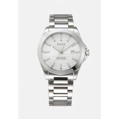Image of BOSS Strike Watch silvercoloured, Men&#039;s, Size: One Size, Silver coloured