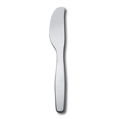Image of Alessi Anf06/37 Itsumo Design Butter Knife in 18/10, Set of 6, Stainless Steel, Silver